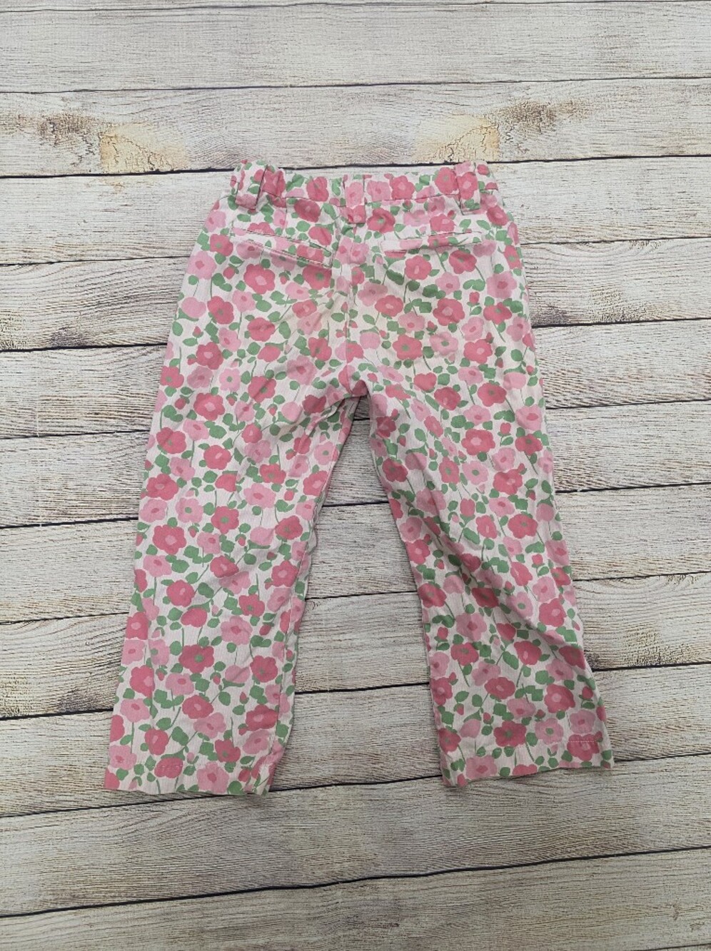 Vintage GAP Capri Pink Floral Cotton Kids Pants Size‎ 8 - Picture 3 of 6